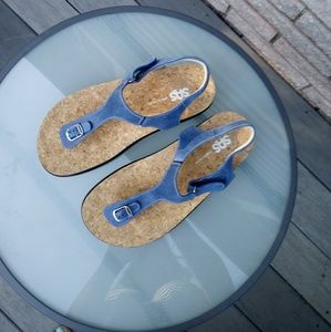 SAS Women Blue Sanibel Thong New Sandal Slide 9